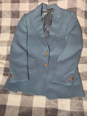 VTG Fioravanti Western Blazer Mens 44 Blue Union 70s Kitsch Gentleman